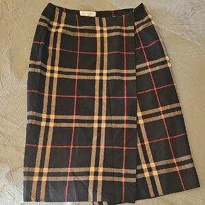 Jones New York Black Plaid Pencil Skirt